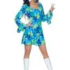 Underwraps 70s Wild Flower Dress Costume -FUN COSTUMES Store 70s wild flower dress costume
