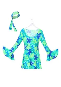 Underwraps 70s Wild Flower Dress Costume -FUN COSTUMES Store 70s wild flower dress costume3