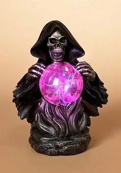 Gerson 9 Inch Static Lighted Magic Ball Grim Reaper