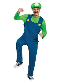 Disguise Adult Super Mario Classic Luigi Costume