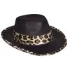 Funny Fashions Leopard Trim Black Velvet Pimp Hat 1 Funny Fashions Leopard Trim Black Velvet Pimp Hat -FUN COSTUMES Store black velvet leopard trim pimp hat