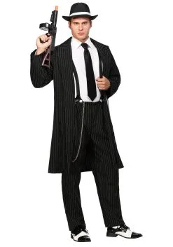 Fun Costumes Black Zoot Suit Gangster Costume