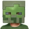 Disguise Minecraft Child Zombie Half Mask -FUN COSTUMES Store childs minecraft zombie half mask main1