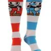 Elope Knee High Cuphead & Mugman Striped Socks -FUN COSTUMES Store cuphead mugman striped knee high socks
