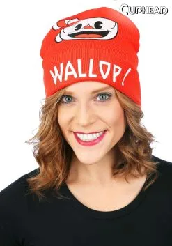 Elope Foldup Knit Beanie Cuphead Printed