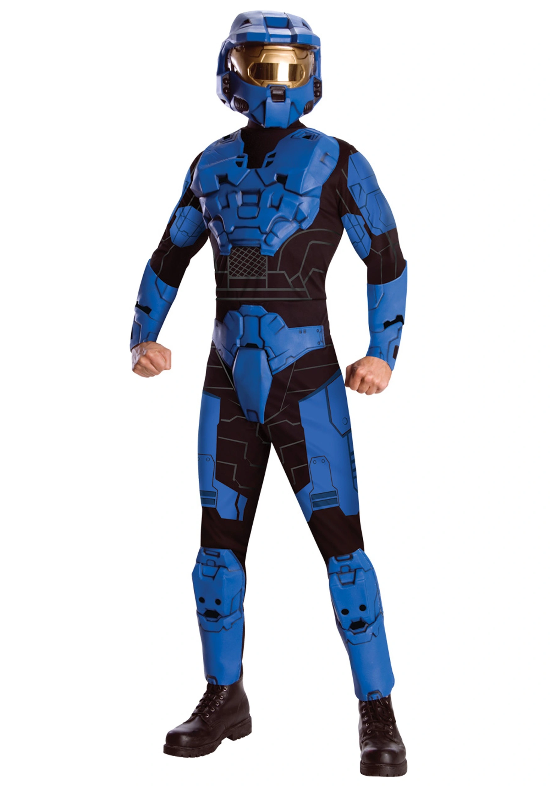 Rubies Costume Co. Inc Deluxe Halo Blue Spartan Costume 3 Rubies Costume Co. Inc Deluxe Halo Blue Spartan Costume