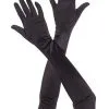 MUSIC LEGS Black Extra Long Satin Gloves -FUN COSTUMES Store extra long black satin gloves
