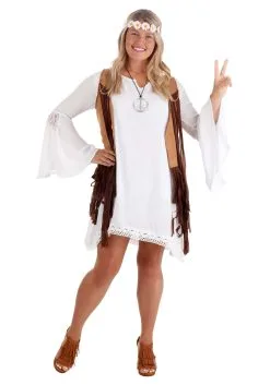 Hing Ting Women's Flower Child Costume -FUN COSTUMES Store flower child alt 1