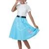 California Costume Collection Girls Blue 50's Poodle Skirt Costume -FUN COSTUMES Store girls blue 50s poodle skirt