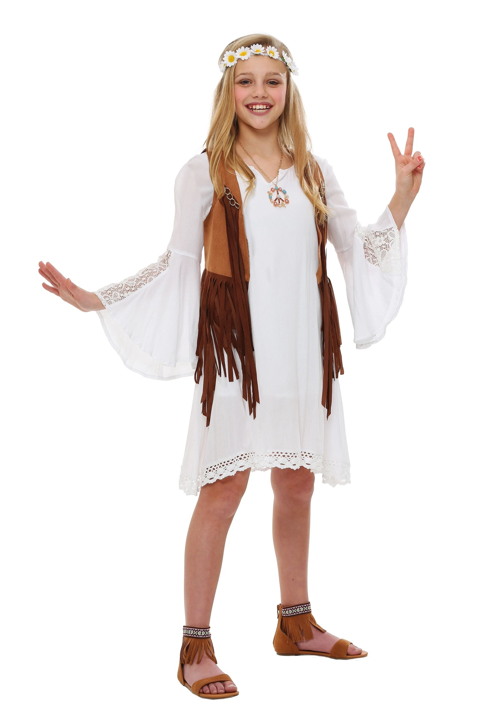 Hing Ting Girls Flower Child Costume 3 Hing Ting Girls Flower Child Costume