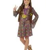 Smiffys Girl's Hippie Costume -FUN COSTUMES Store girls hippie costume