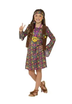 Smiffys Girl's Hippie Costume