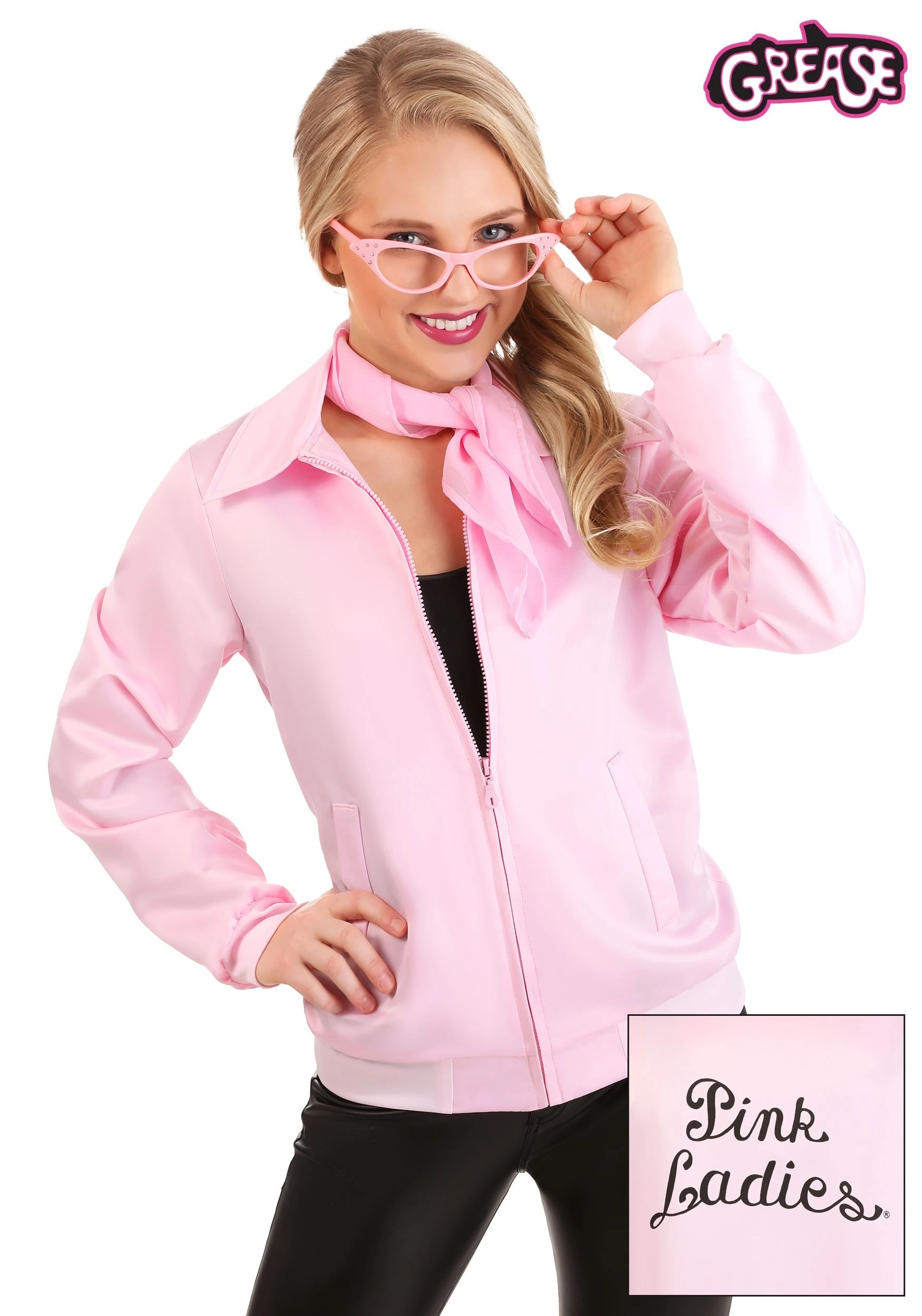 Fun Costumes Pink Ladies Jacket Grease Costume 3 Fun Costumes Pink Ladies Jacket Grease Costume