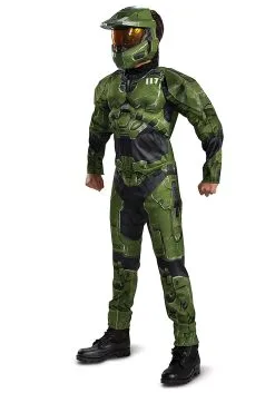 Disguise Halo Infinite Master Chief Muscle Costume For Kids -FUN COSTUMES Store halo infinite master chief muscle kids costume alt 2