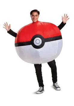 Disguise Inflatable Poké Ball Adult Costume -FUN COSTUMES Store inflatable poke ball adult costume alt 2