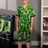 AME Sleepwear Minecraft Creeper Romper For Kids -FUN COSTUMES Store kids minecraft creeper romper