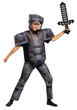 Disguise Minecraft Netherite Armor Deluxe Costume For Kids