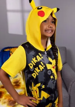 AME Sleepwear Pikachu Romper For Kids -FUN COSTUMES Store kids pikachu romper alt 3
