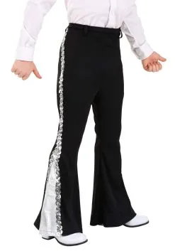 Fun Costumes Silver Sequin Disco Pants For Kids
