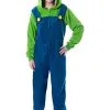 MJC International Adult Luigi Unisex Microfleece Union Suit 2 MJC International Adult Luigi Unisex Microfleece Union Suit -FUN COSTUMES Store luigi unisex microfleece unionsuit