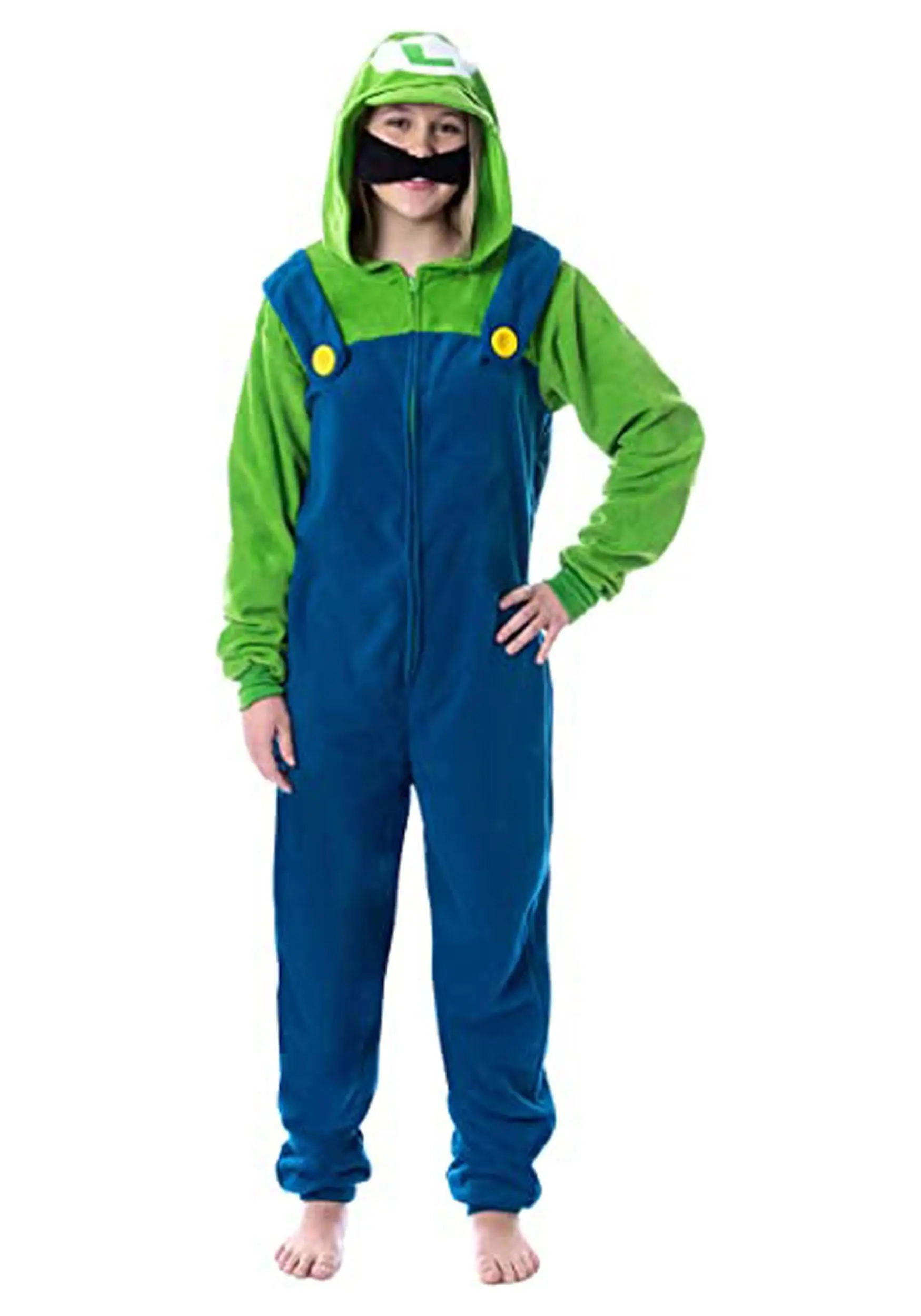 MJC International Adult Luigi Unisex Microfleece Union Suit 3 MJC International Adult Luigi Unisex Microfleece Union Suit