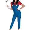 Disguise Women's Deluxe Mario Costume -FUN COSTUMES Store mario female deluxe adult costume