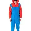 MJC International Unisex Microfleece Mario Union Suit 2 MJC International Unisex Microfleece Mario Union Suit -FUN COSTUMES Store mario unisex microfleece unionsuit
