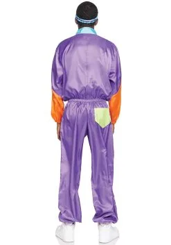 LEG AVENUE Awesome 80s Men's Track Suit Costume -FUN COSTUMES Store mens awesome 80s ski suit costume alt 3