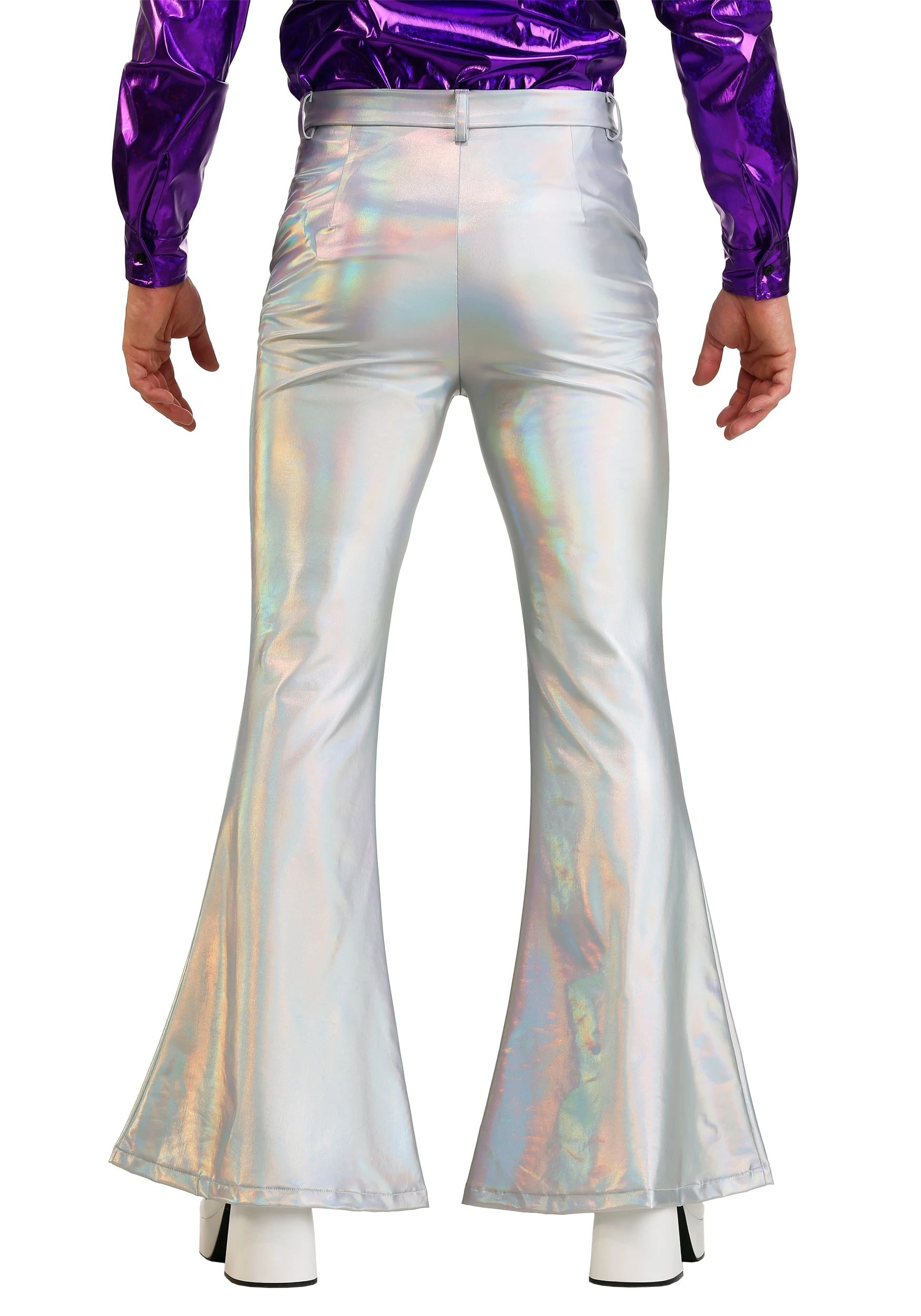 Fun Costumes Men's Holographic Plus Size Disco Pants 4 Fun Costumes Men's Holographic Plus Size Disco Pants - Image 2