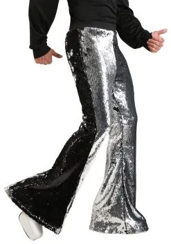 Fun Costumes Men's Reversible Sequin Disco Pants -FUN COSTUMES Store mens reversible sequin disco pants alt2