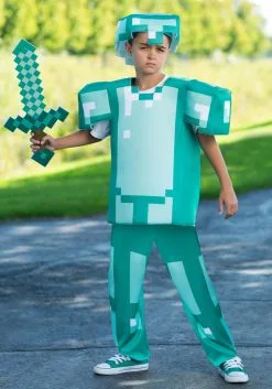 Disguise Deluxe Minecraft Armor Kid's Costume -FUN COSTUMES Store minecraft armor deluxe child costume alt 2