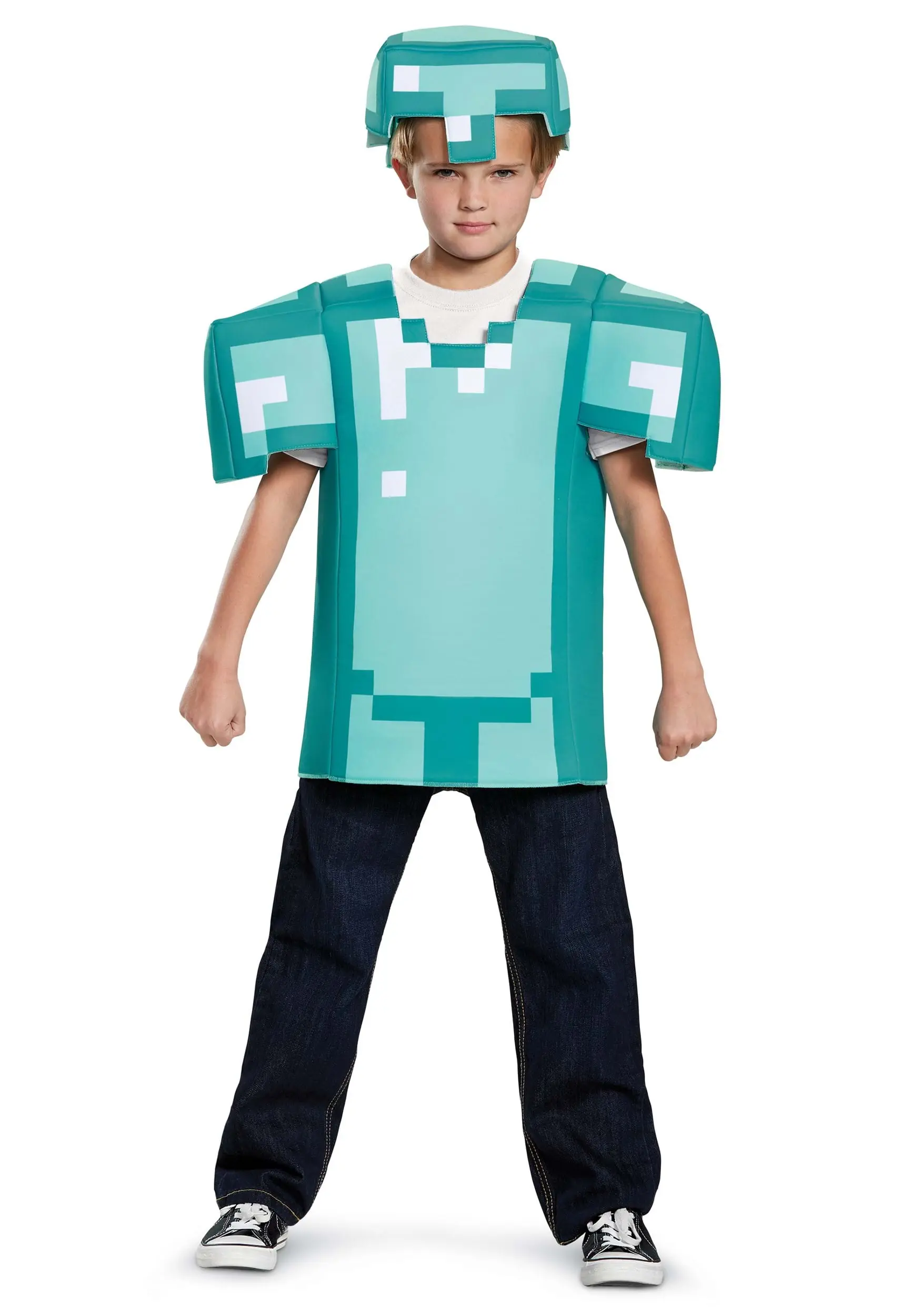 Disguise Kid's Minecraft Classic Armor Costume 3 Disguise Kid's Minecraft Classic Armor Costume