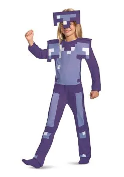 Disguise Kid's Minecraft Enchanted Diamond Armor Classic Costume -FUN COSTUMES Store minecraft enchanted diamond armor classic child co alt 2