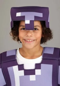 Disguise Limited Kid's Minecraft Enchanted Armor Deluxe Kid's Costume -FUN COSTUMES Store minecraft enchanted diamond armor deluxe child cos alt 3