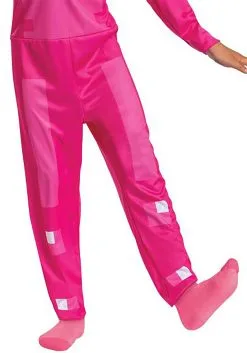 Disguise Girl's Minecraft Classic Pink Armor Costume -FUN COSTUMES Store minecraft girls classic pink armor costume alt 6