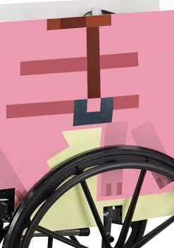 Disguise Minecraft Pig Adaptive Wheelchair Cover -FUN COSTUMES Store minecraft pig adaptive wheelchair cover alt 2