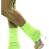 Smiffys Neon Green Leg Warmers -FUN COSTUMES Store neon green leg warmers