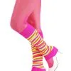 Smiffys Neon Striped Leg Warmers -FUN COSTUMES Store neon striped leg warmers