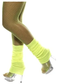 Smiffys Neon Yellow Leg Warmers