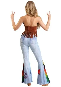 Fun Costumes Women's Patchwork Hippie Costume 5 Fun Costumes Women's Patchwork Hippie Costume -FUN COSTUMES Store patchwork hippie costume womens back
