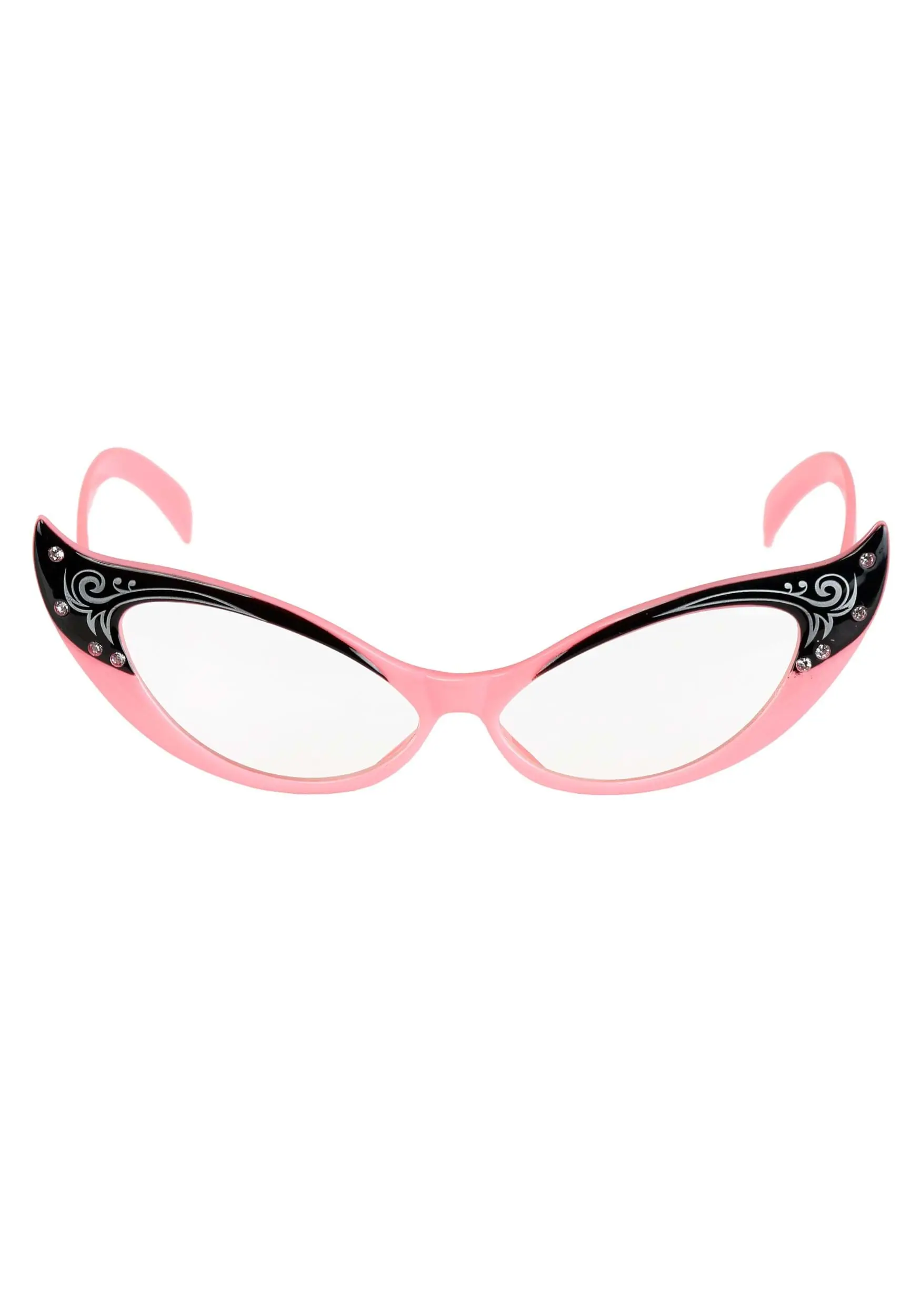 Elope Pink/Clear Vintage Cat Eyes Glasses 4 Elope Pink/Clear Vintage Cat Eyes Glasses - Image 2