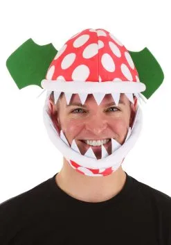 Elope Jawesome Piranha Plant Costume Hat -FUN COSTUMES Store piranha plant jawesome hat alt 5