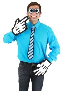 Elope Pixel Gamer Necktie Blue/Black