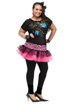 Fun World Plus Size 80s Pop Party Costume