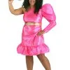 Fun Costumes Women's 80s Pink Pop Star Plus Size Costume -FUN COSTUMES Store plus size 80s pink pop star costume