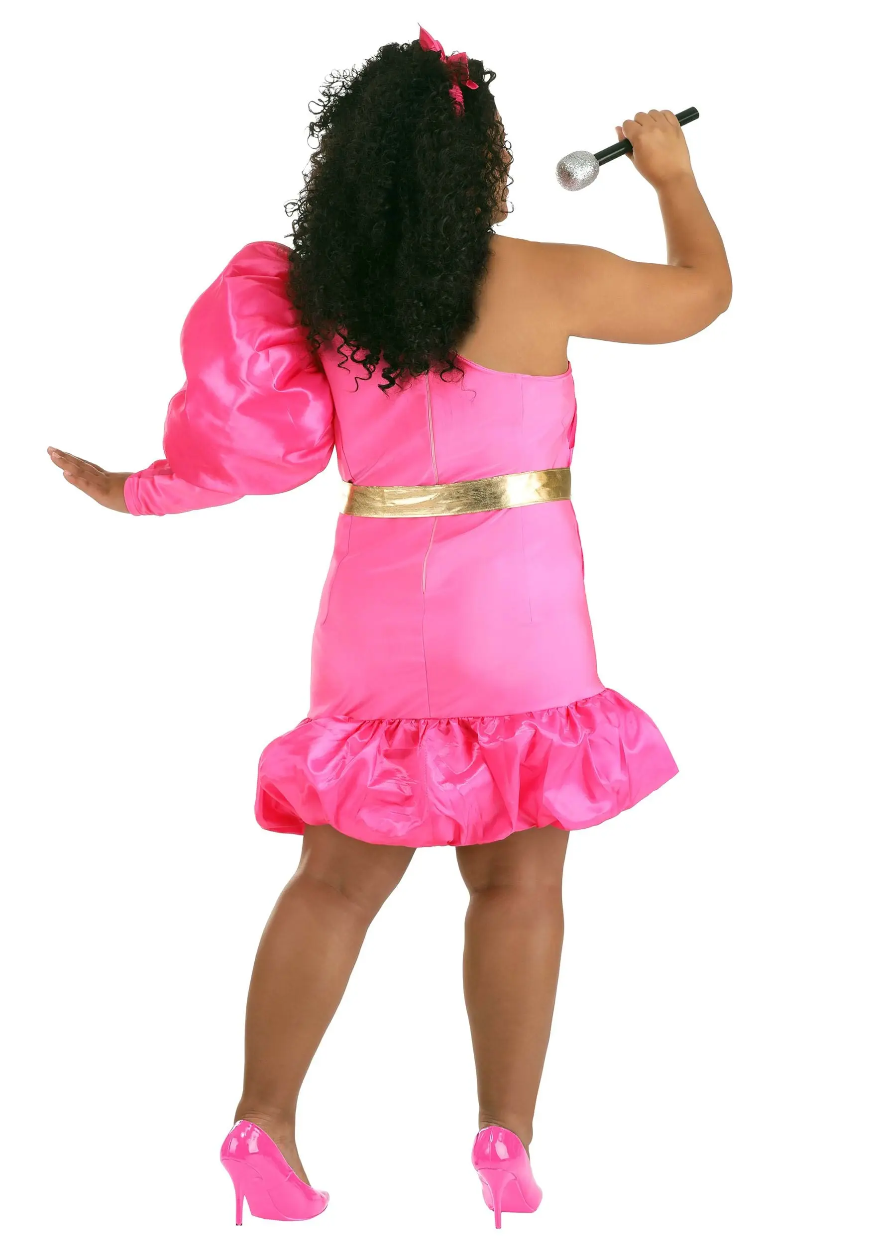Fun Costumes Women's 80s Pink Pop Star Plus Size Costume 4 Fun Costumes Women's 80s Pink Pop Star Plus Size Costume - Image 2