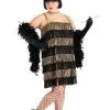 Fun Costumes Plus Size Fringe Gold Flapper Costume 1 Fun Costumes Plus Size Fringe Gold Flapper Costume -FUN COSTUMES Store plus size fringe gold flapper costume update main1
