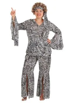 California Costume Collection Women's Plus Size Foxy Lady Disco Costume