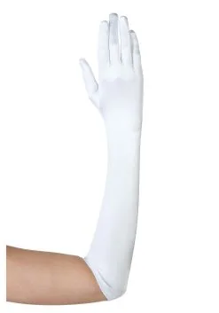 Fun Costumes Plus Size White Elbow Length Gloves