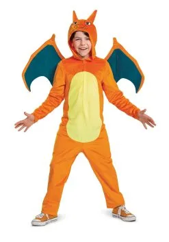 Disguise Limited Kid's Pokémon Charizard Deluxe Costume -FUN COSTUMES Store pokemon child charizard deluxe costume alt 2